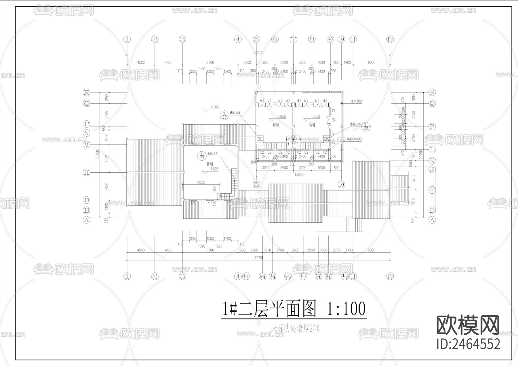 民俗文化长廊全套建筑CAD施工图下载（渲染图5）