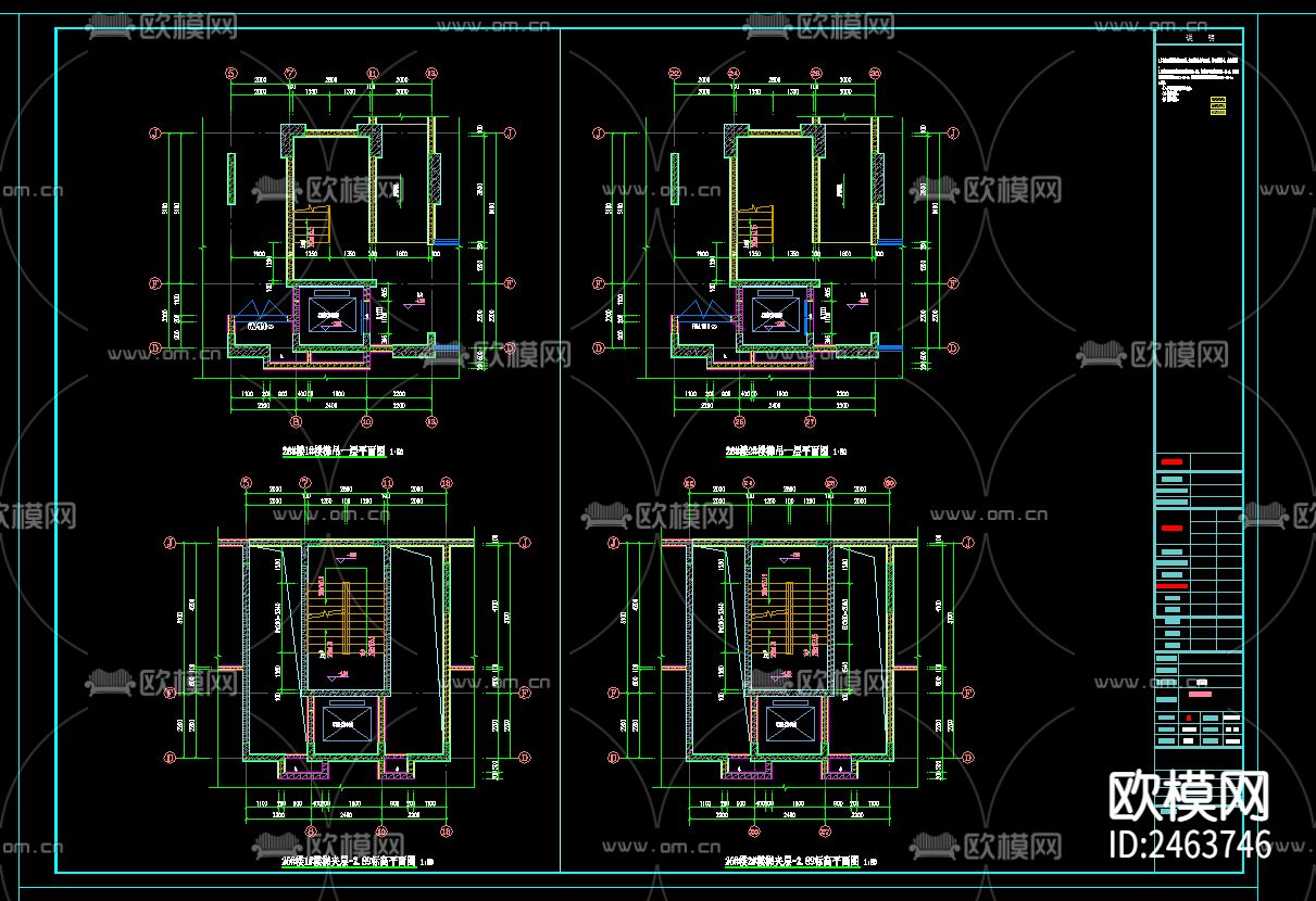 某小区27号楼住宅楼建筑CAD施工图下载（渲染图7）