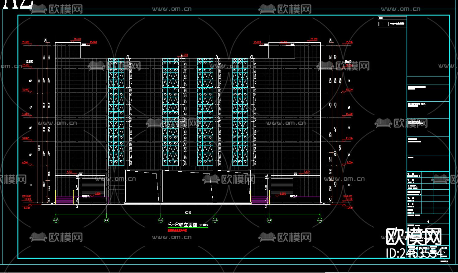 应急物资储备4号仓库建筑cad施工图下载（渲染图7）