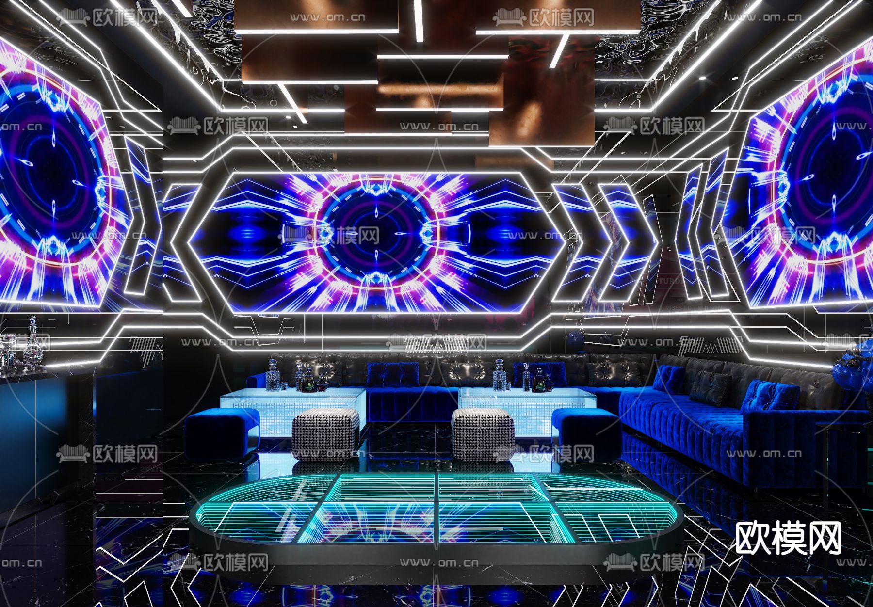 KTV包房 包间 包厢3d模型下载（渲染图1）