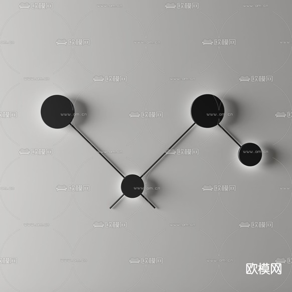 现代极简创意壁灯免费3d模型下载