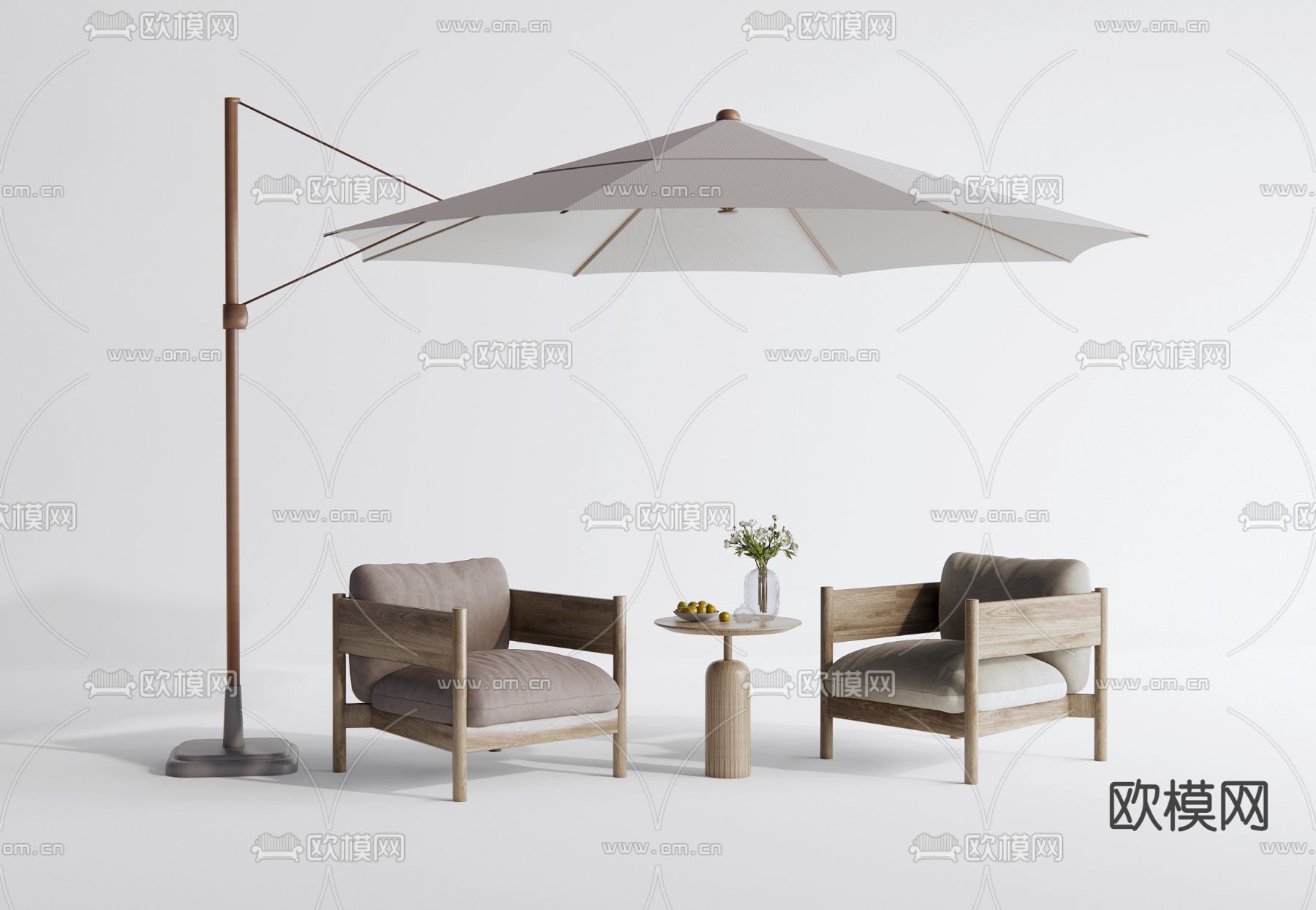 侘寂户外椅su模型下载