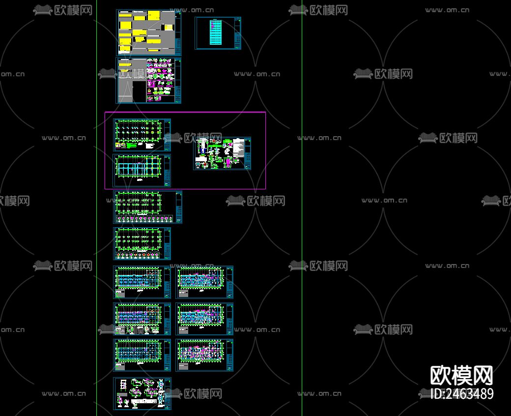 二层机场临时办公用房CAD施工图下载（渲染图1）