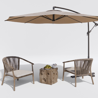  侘寂户外椅su模型 