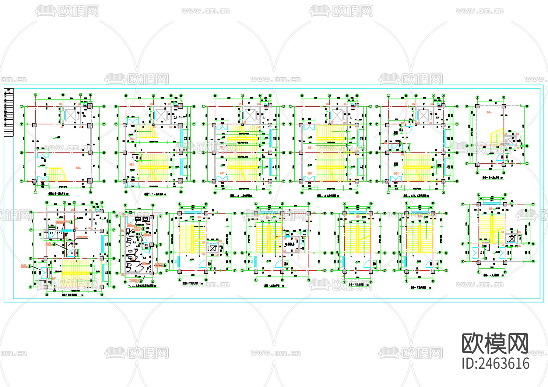 某地工农业综合楼建筑cad施工图下载（渲染图6）