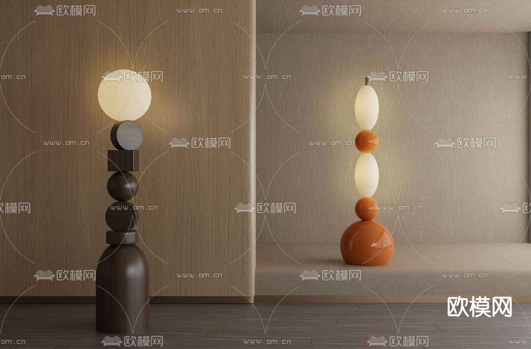 创意落地灯3d模型下载