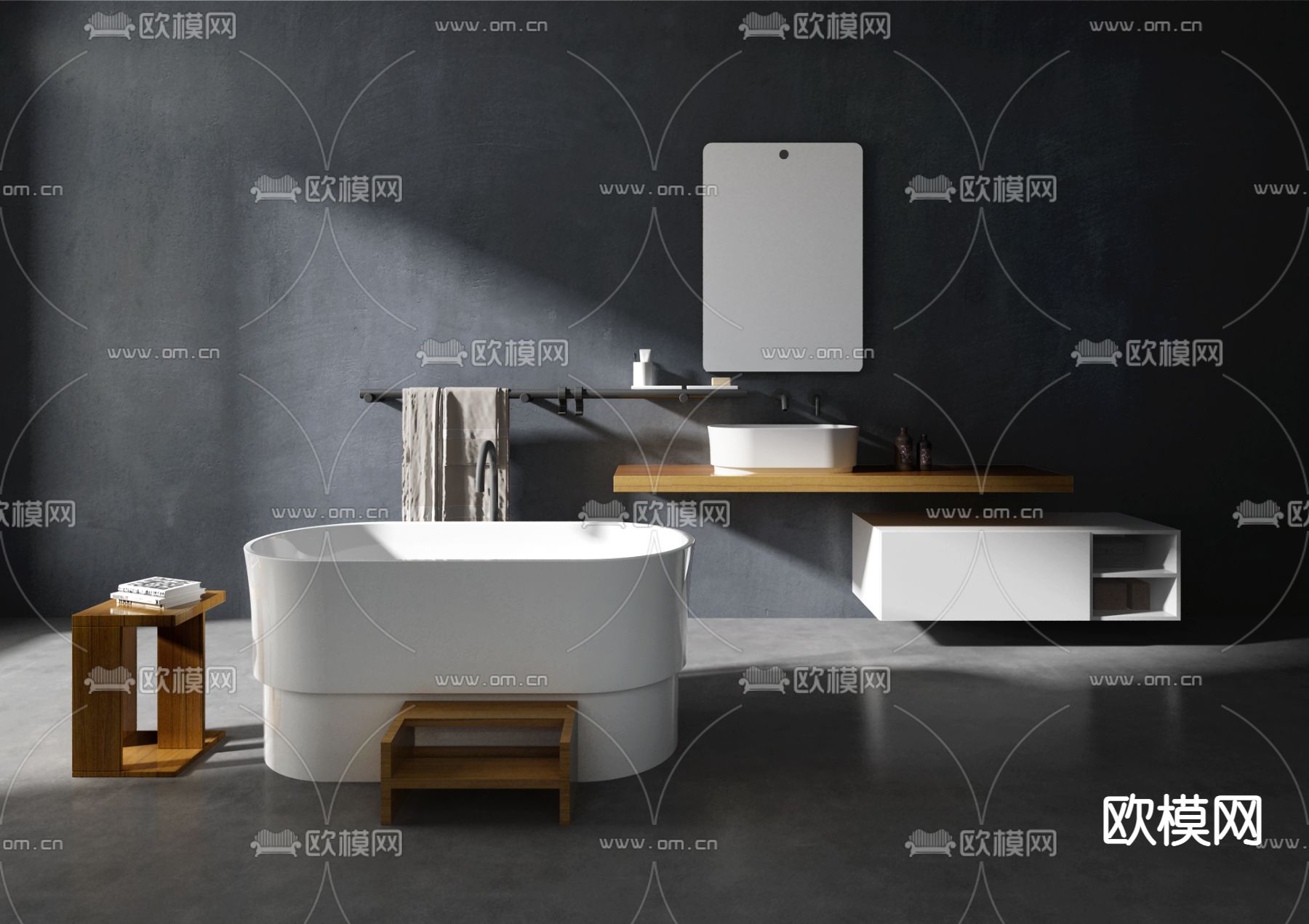 意大利AGAPE品牌 北欧卫浴浴缸组合su模型下载