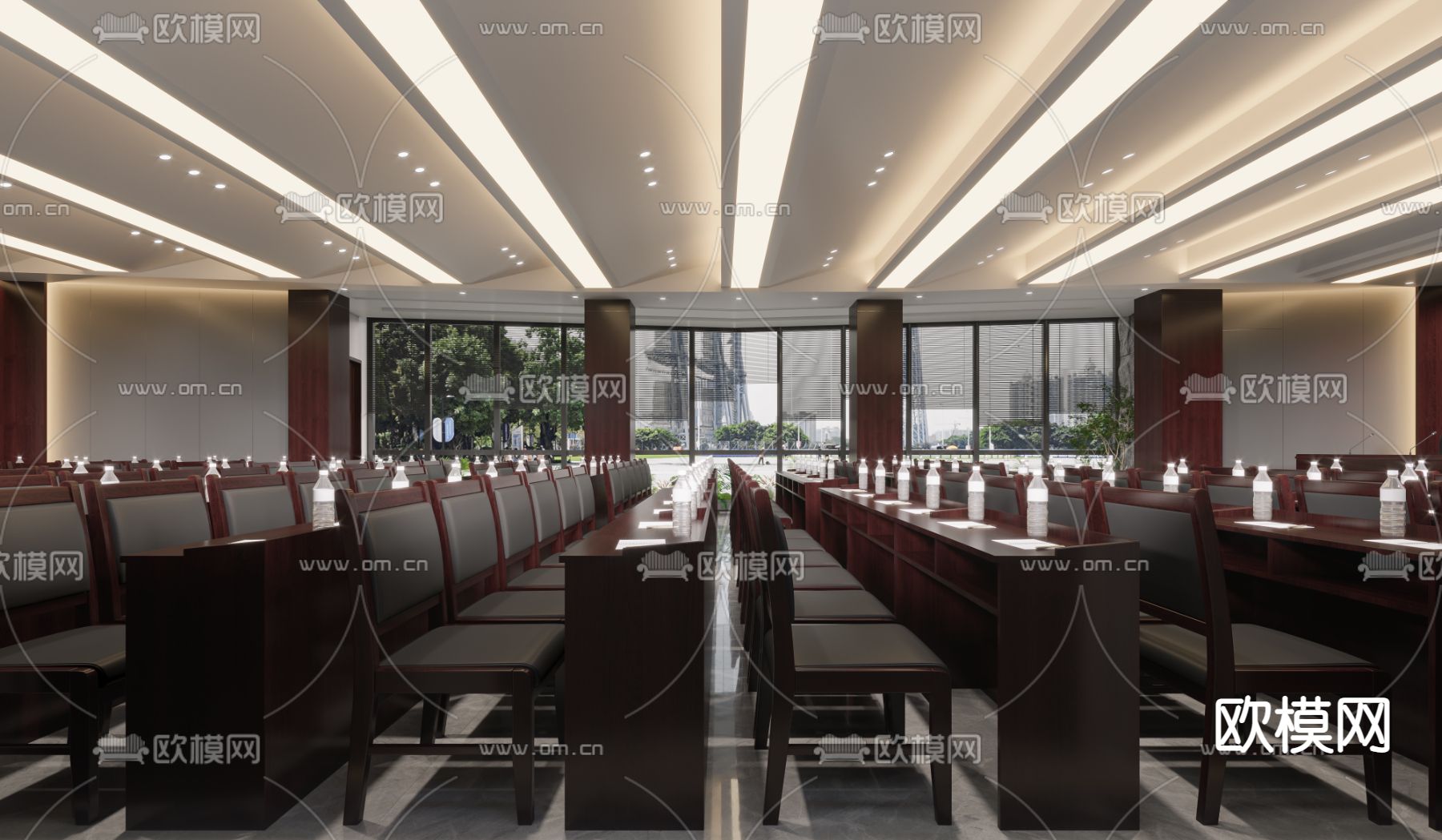 现代报告厅免费3d模型下载（渲染图3）