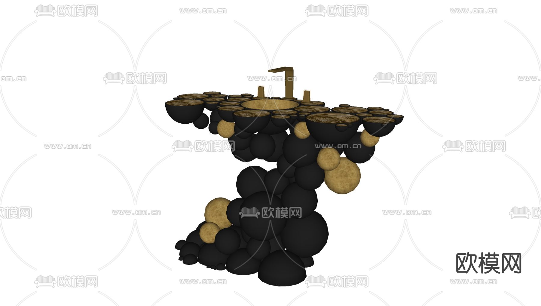 Boca do Lobo 洗手台su模型下载（渲染图2）