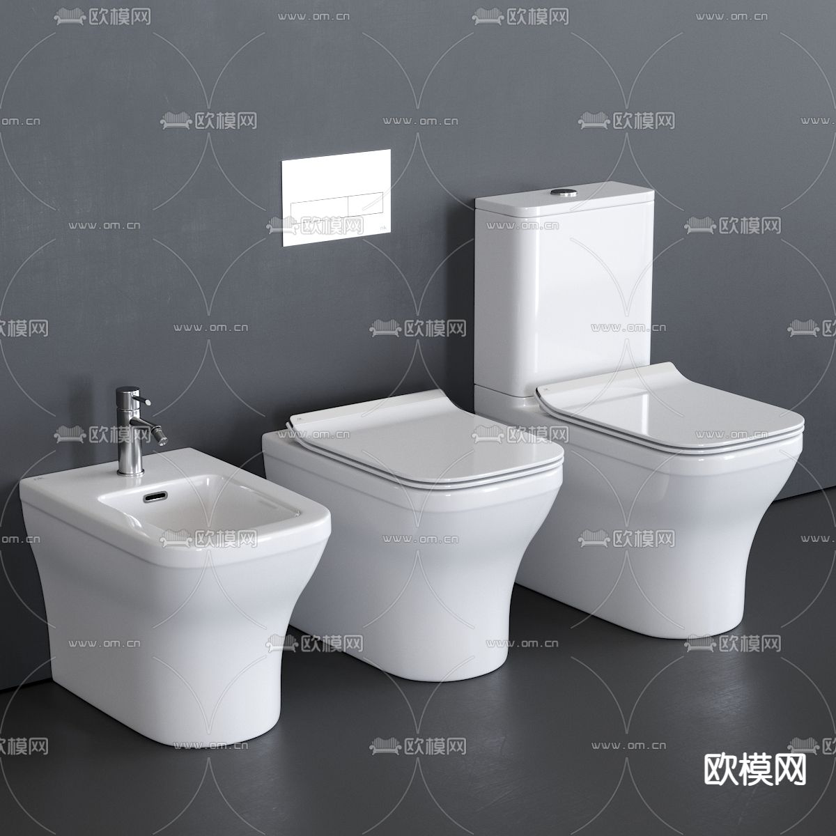马桶3d模型下载（渲染图1）