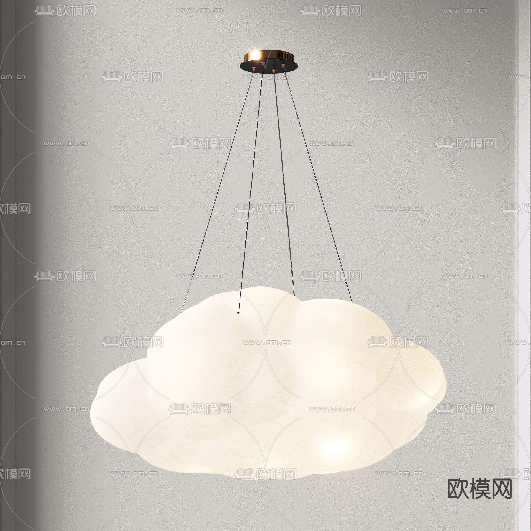 云朵吊灯 艺术吊灯3d模型