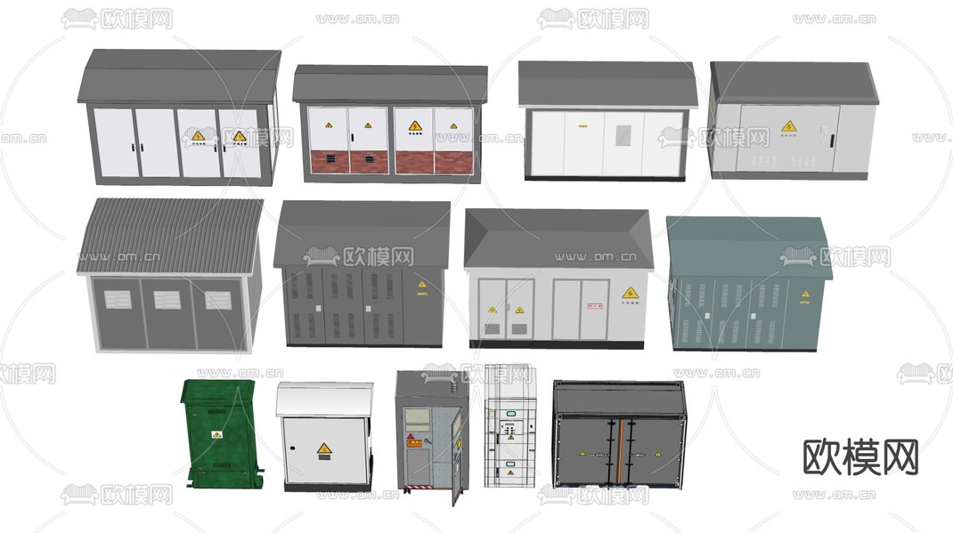 电箱 配电箱su模型下载_ID12292264_sketchup模型下载-欧模网