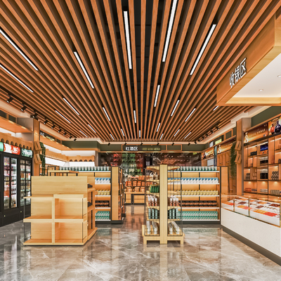  便利店 超市su模型 