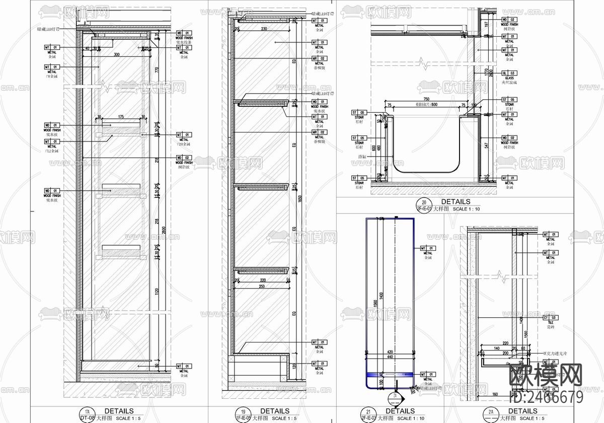 新中式复式两层家装CAD施工图下载（渲染图10）