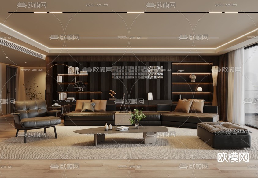 Minotti 沙发 客厅3d模型下载