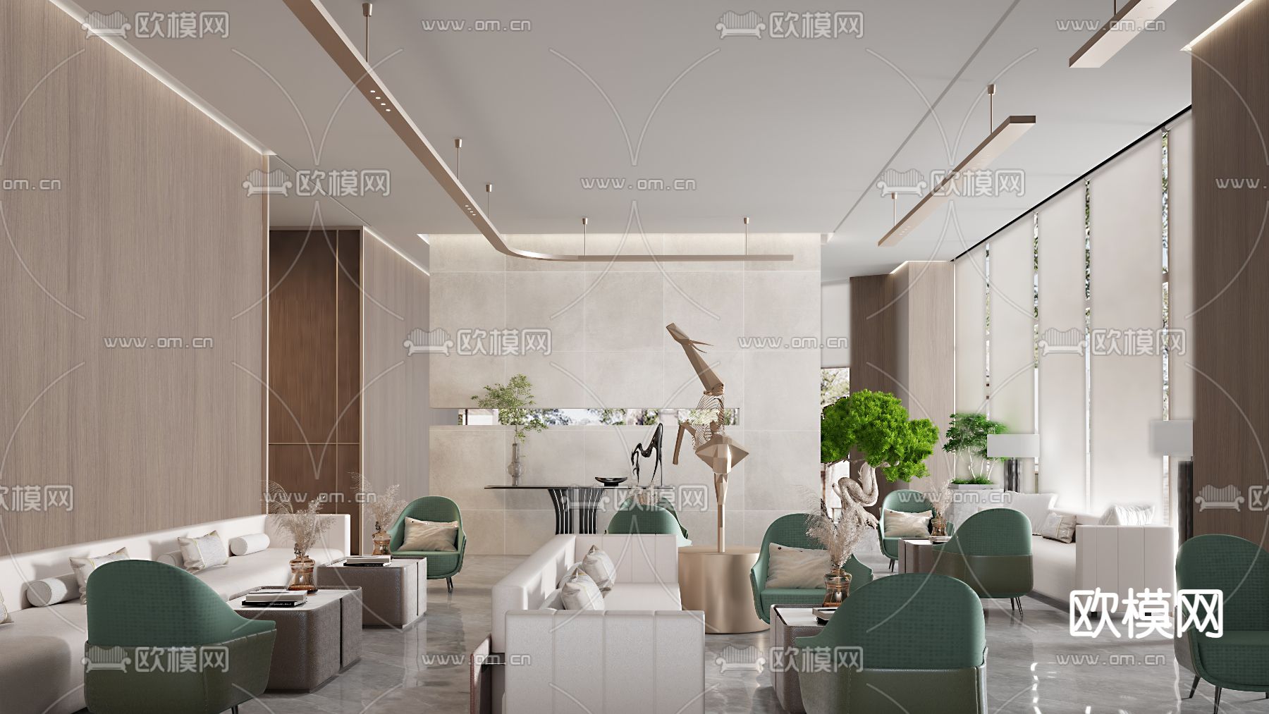 DAS大森设计 西安合景汇峰营销中心su模型下载_ID12294137_sketchup模型下载-欧模网
