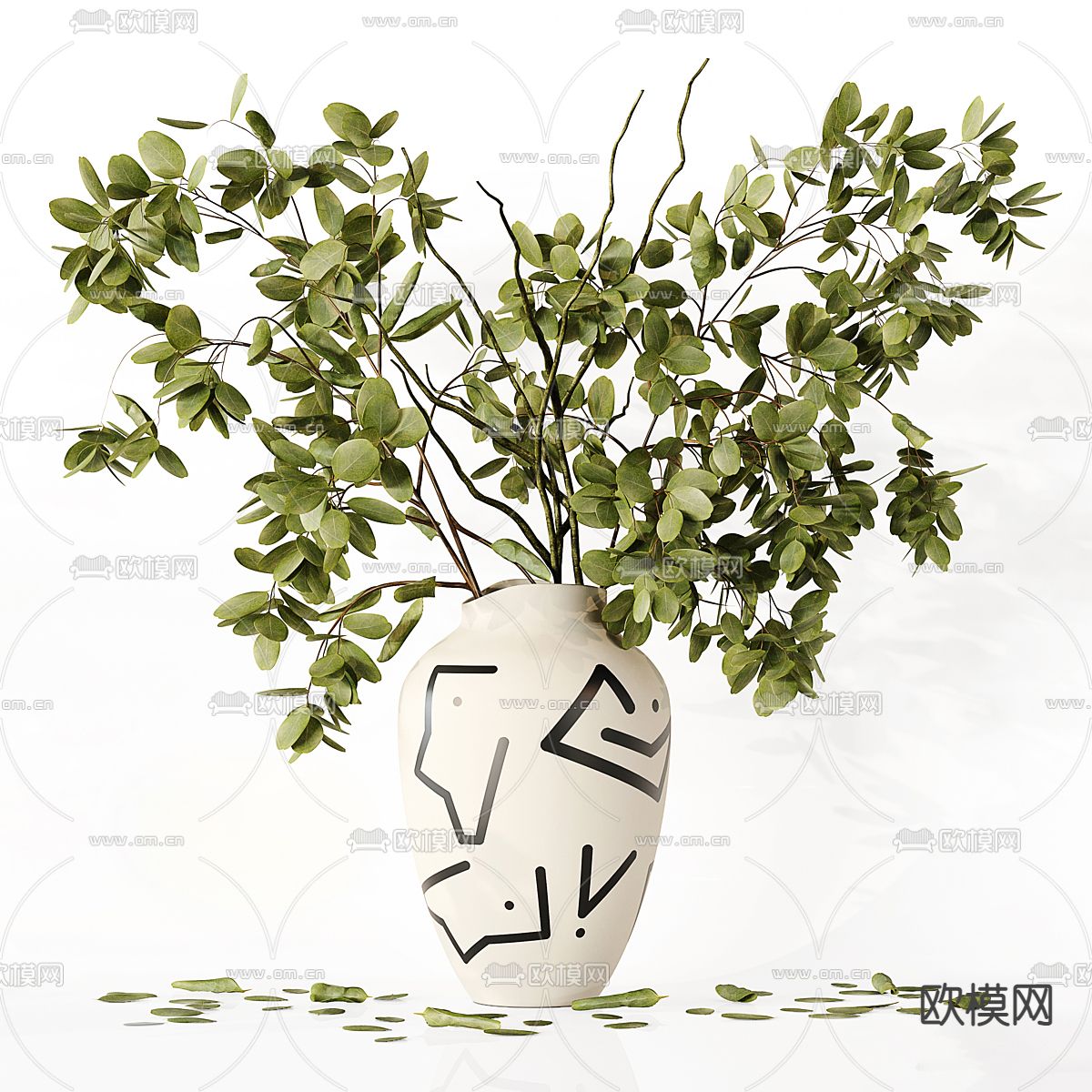 水生植物 水培绿植3d模型下载（渲染图1）