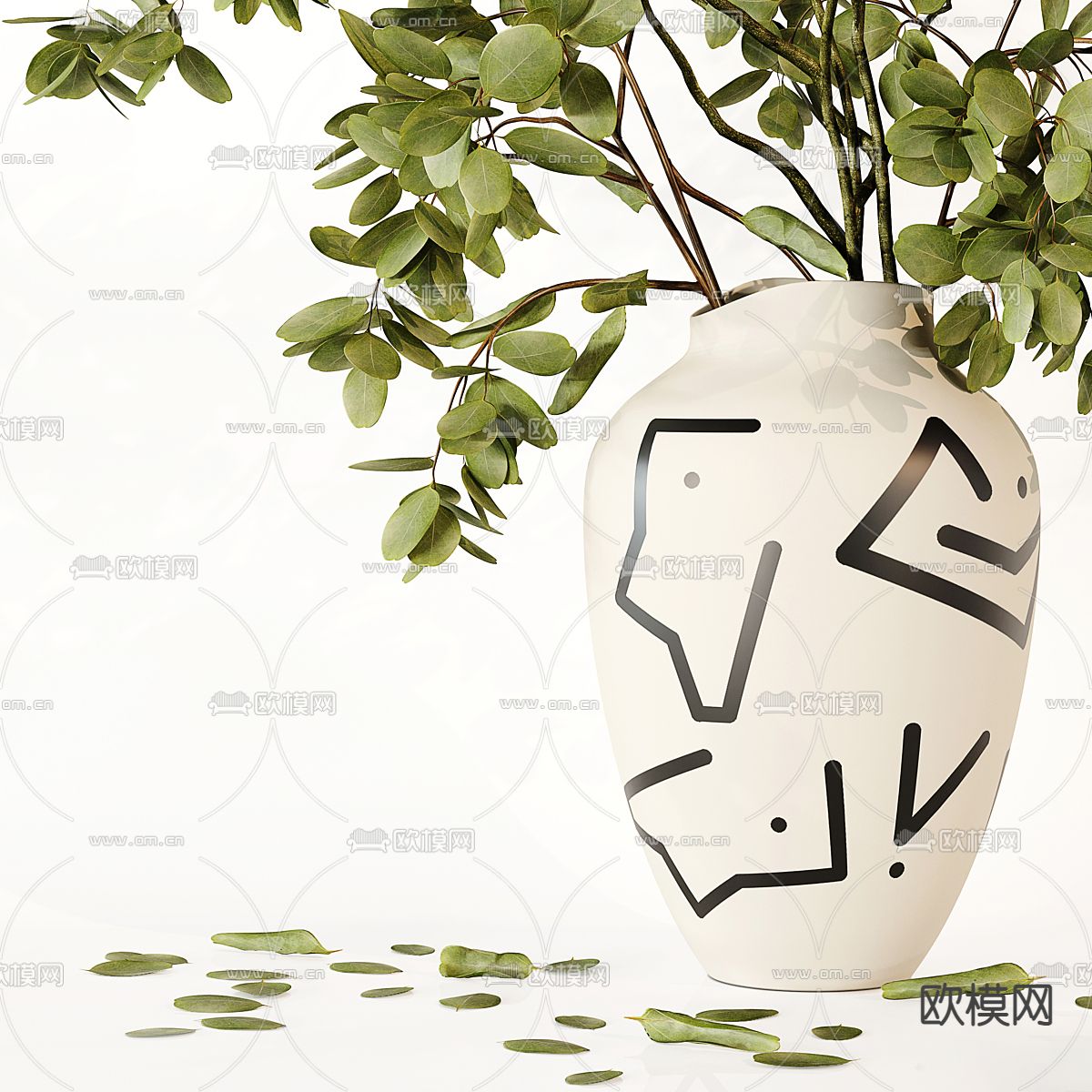 水生植物 水培绿植3d模型下载（渲染图3）