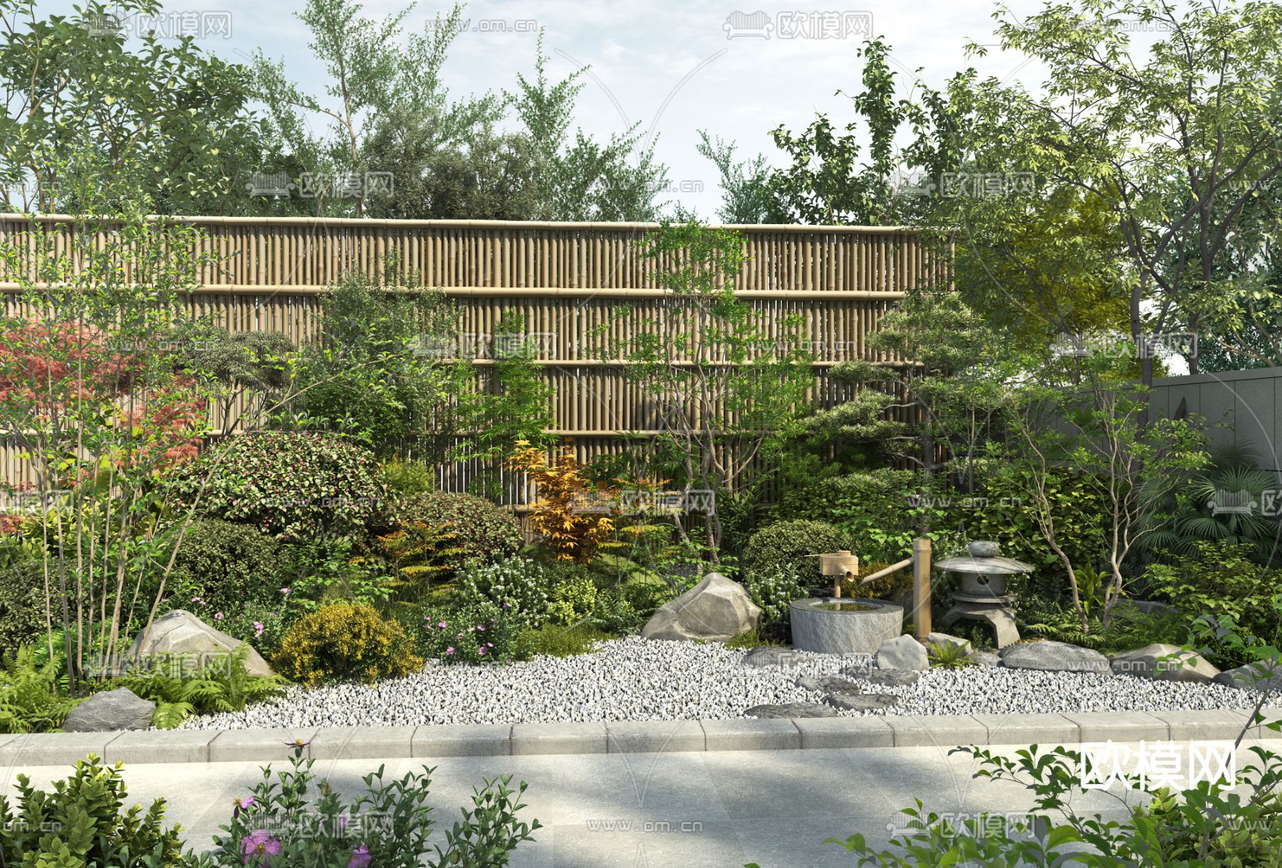 园林景观 庭院景观3d模型下载