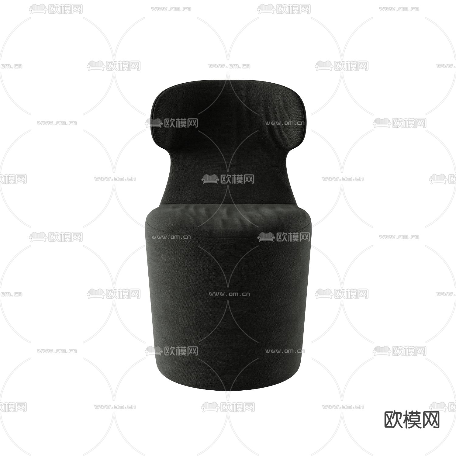 现代极简布艺单人沙发免费3d模型下载