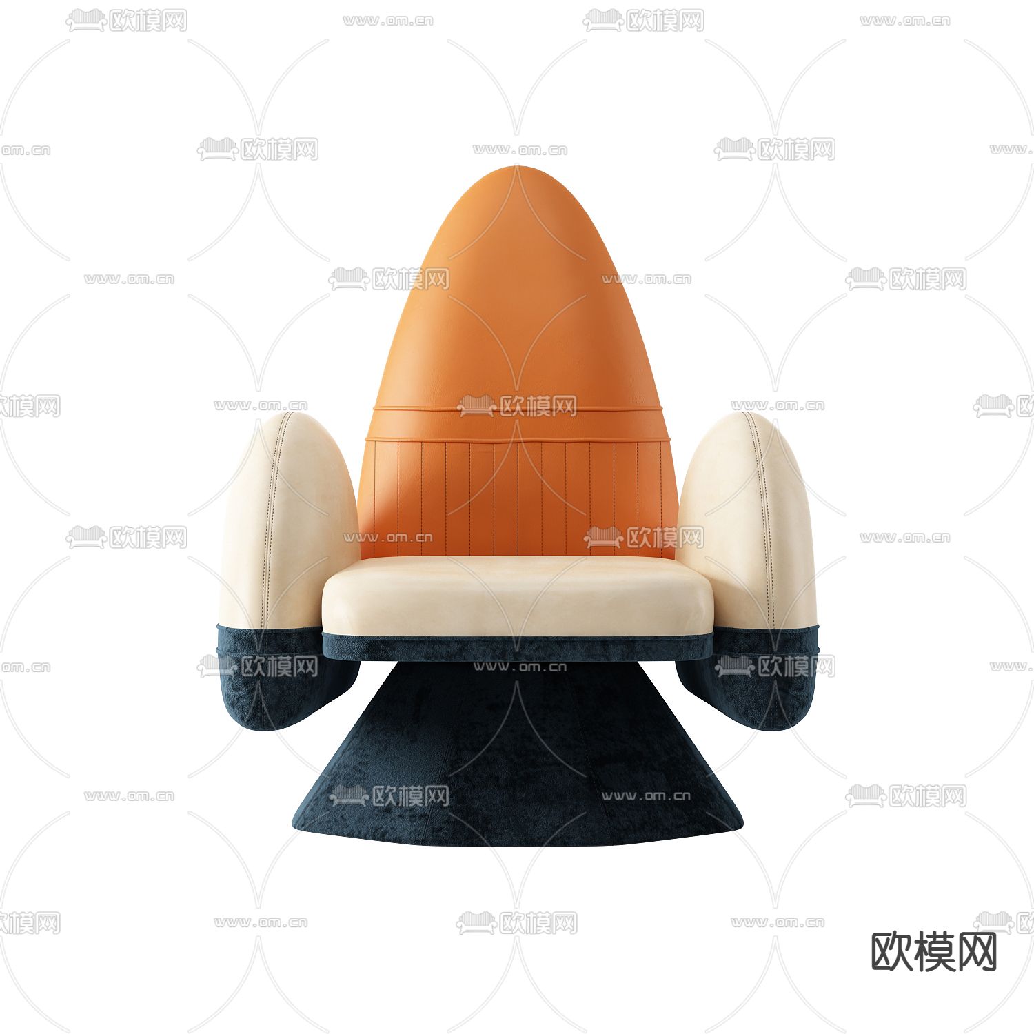 现代轻奢创意单人沙发免费3d模型下载