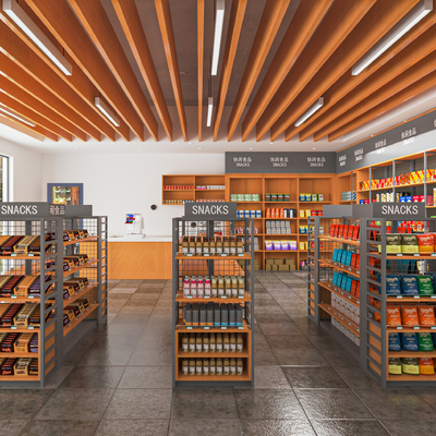  便利店 超市su模型 