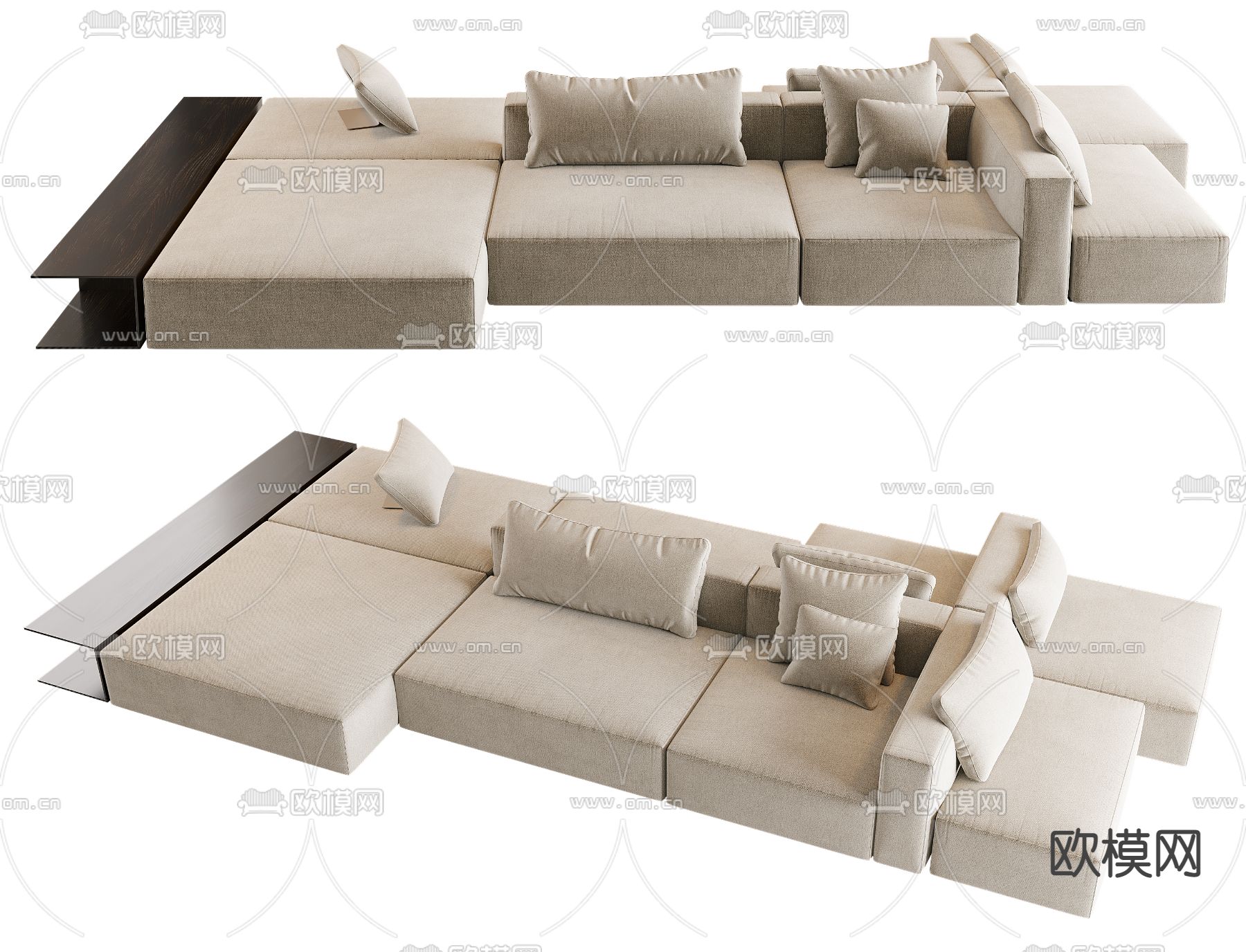 模块沙发 多人沙发3d模型下载