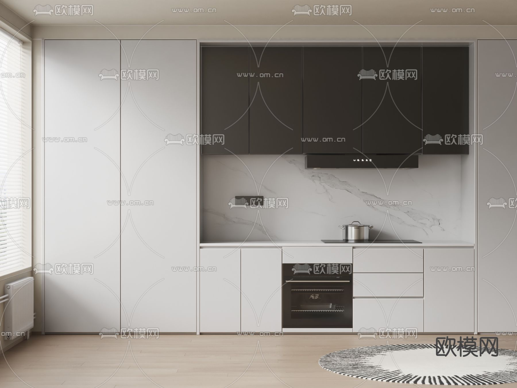 现代橱柜 厨具3d模型下载