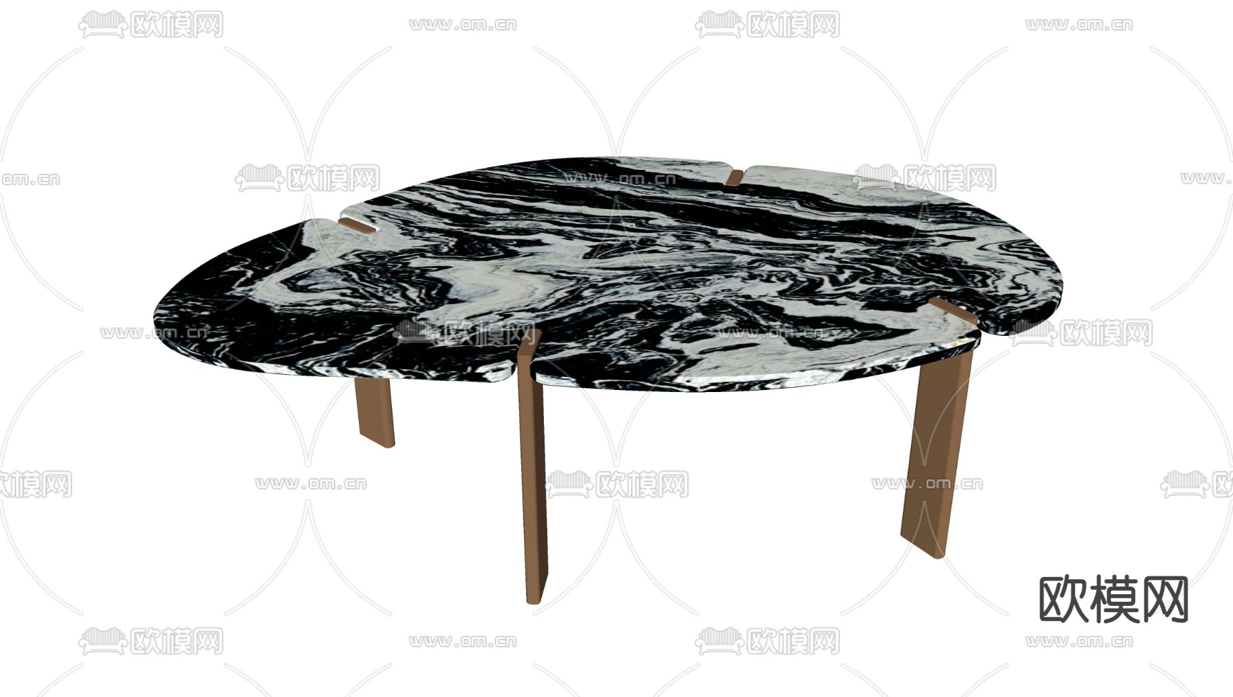 Marble Balloon 茶几su模型下载（渲染图2）