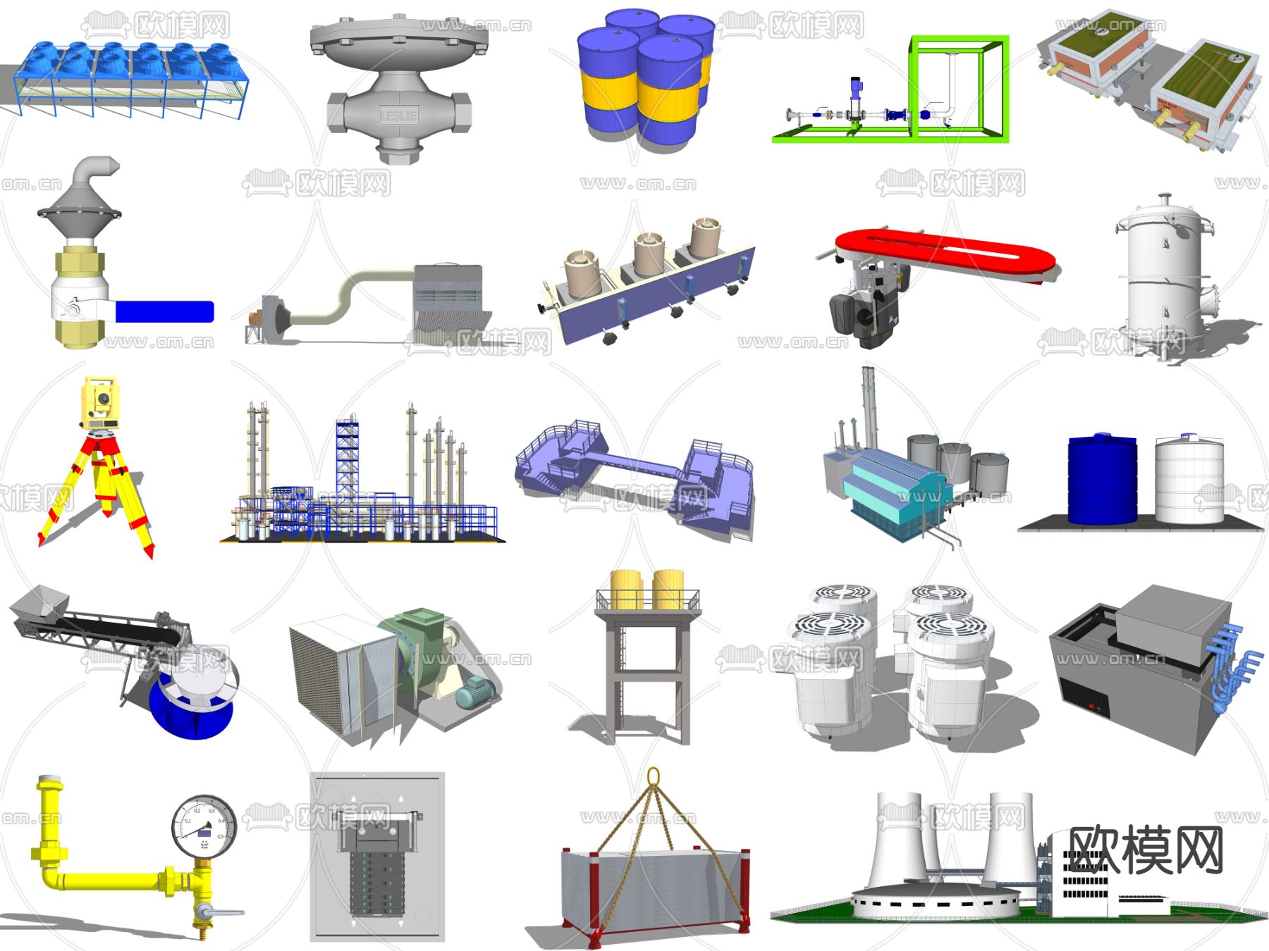 数控机床 工业设备su模型下载（渲染图4）