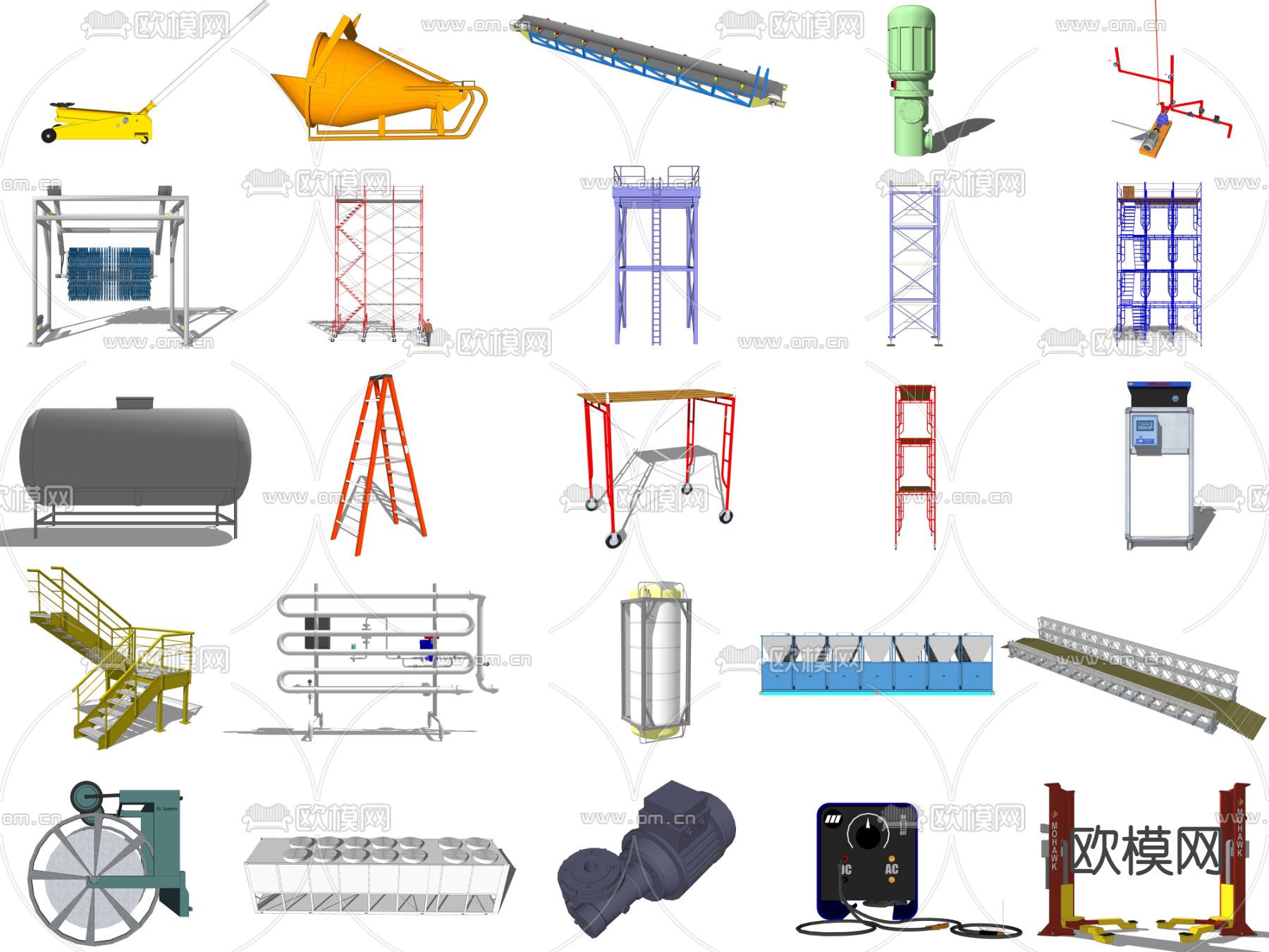 数控机床 工业设备su模型下载（渲染图3）