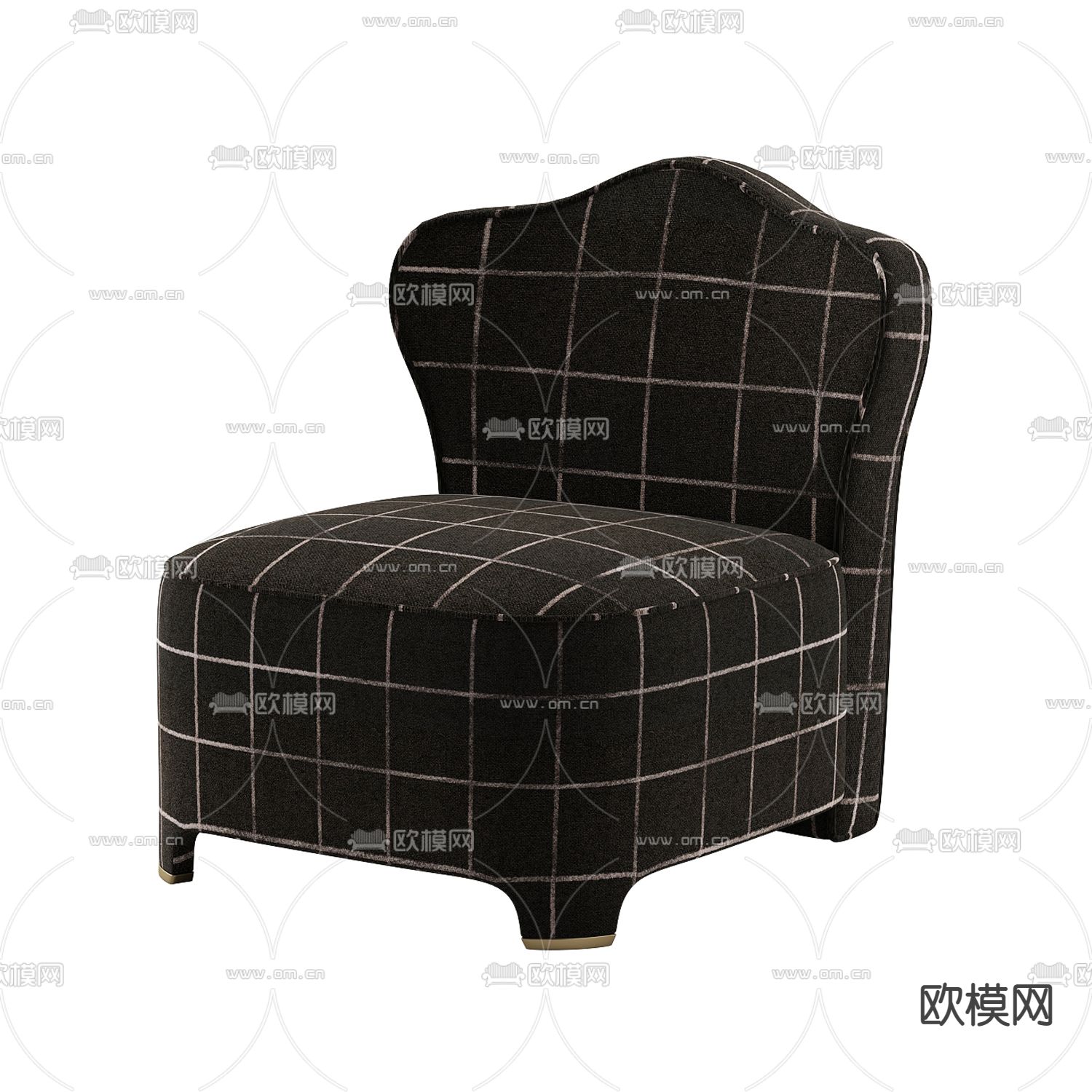 现代轻奢创意单人沙发免费3d模型下载