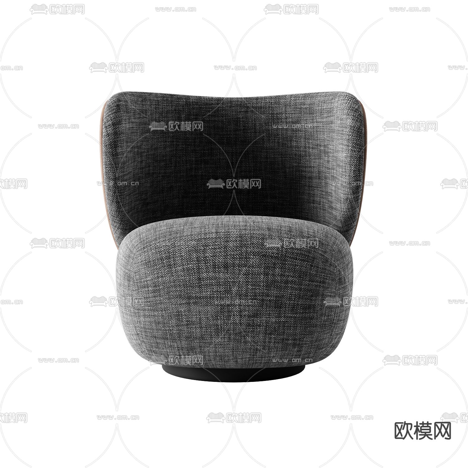 现代简约布艺单人沙发免费3d模型下载