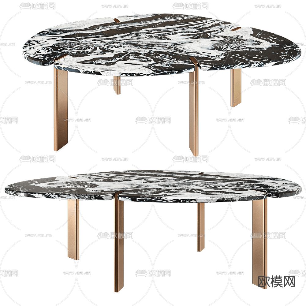 Marble Balloon 茶几su模型下载（渲染图1）