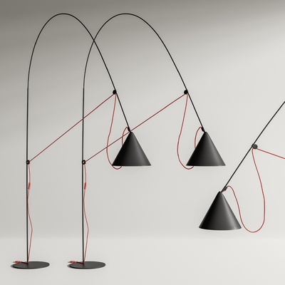 现代落地灯 钓鱼灯su模型