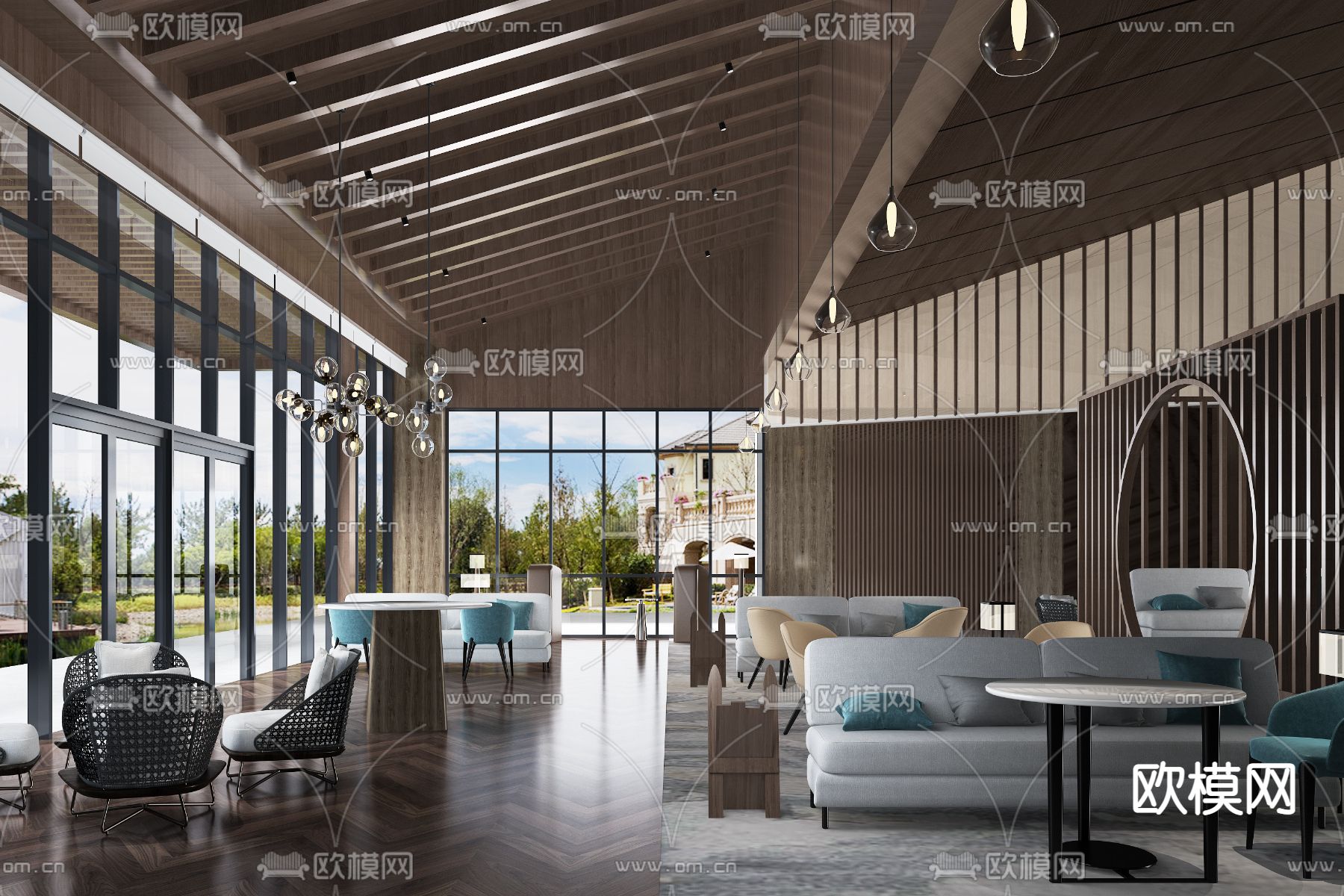 思联建筑设计 北京世园凯悦酒店su模型下载