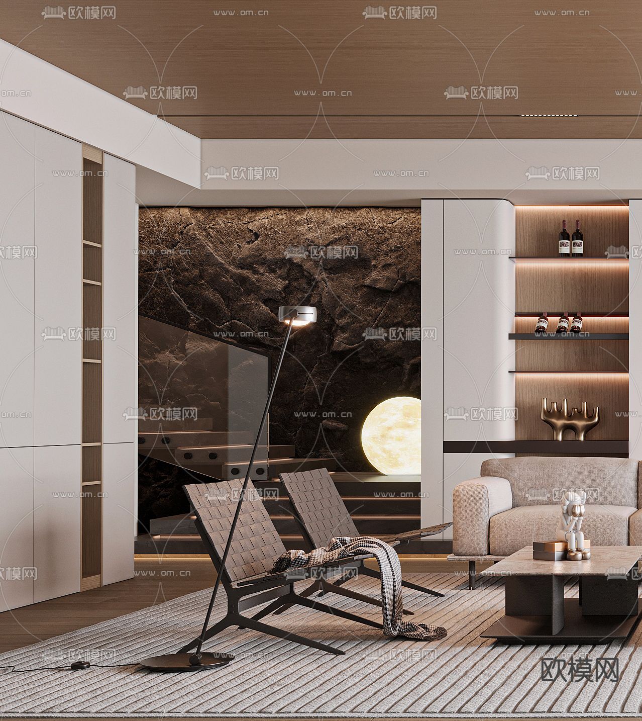 Meridiani 复式客厅3d模型