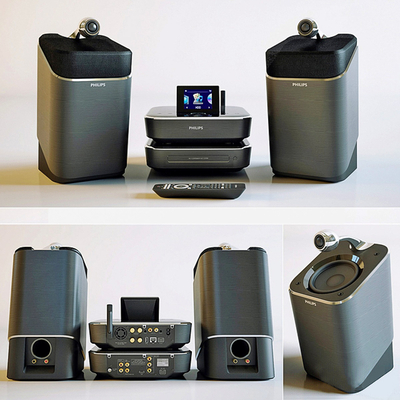  飞利浦音响 播放器su模型 