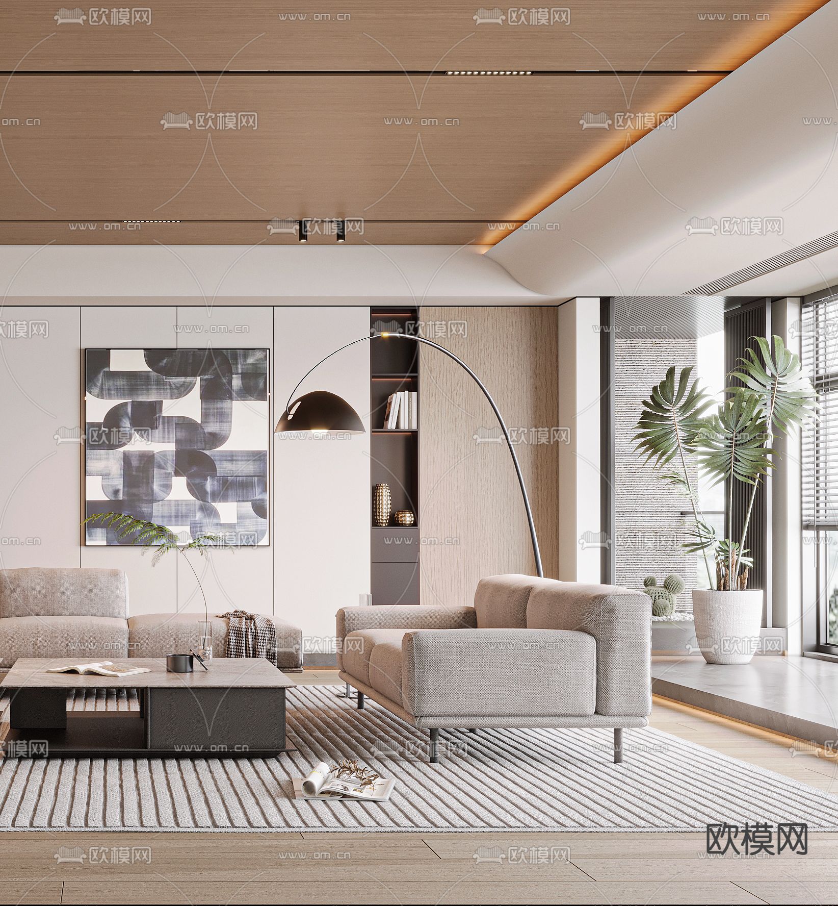 Meridiani 复式客厅3d模型