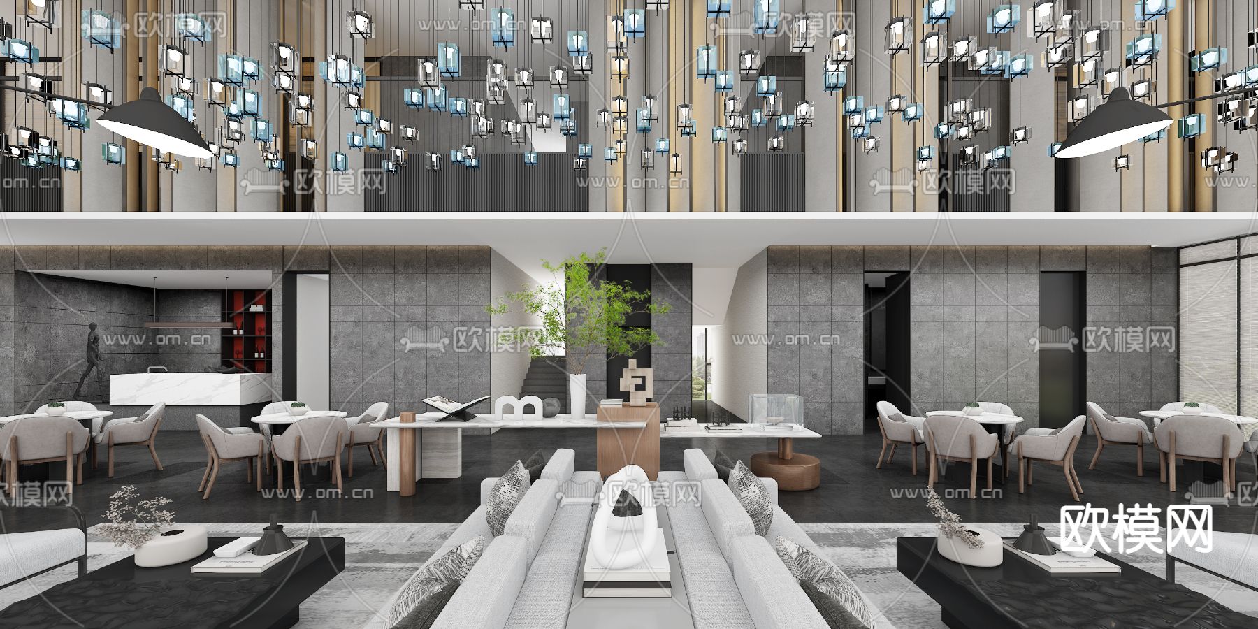 矩阵纵横设计 成都旭辉江山和鸣售楼处SU模型下载