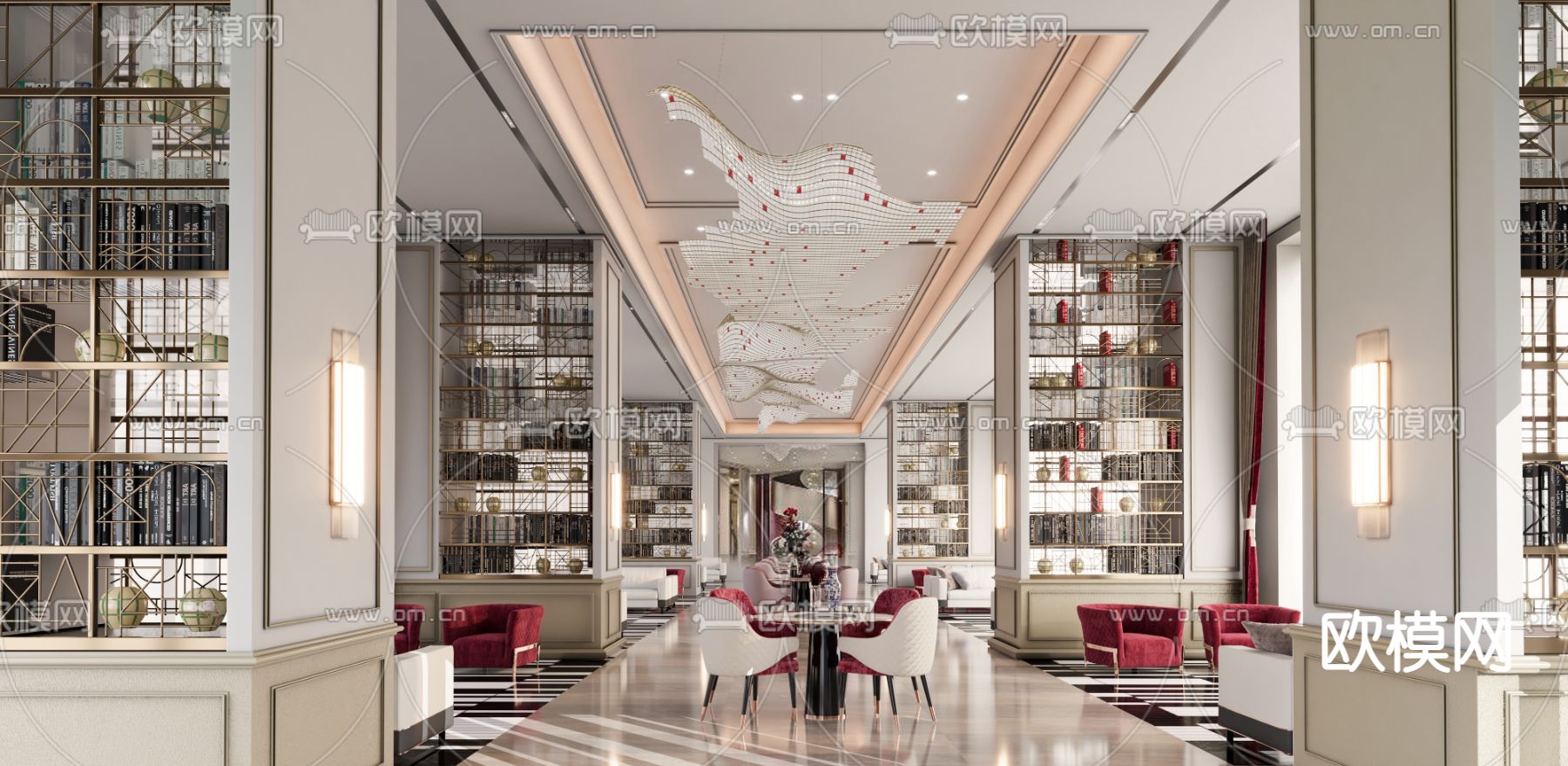 则灵艺术 西安金地翰林艺境生活美学馆SU模型下载