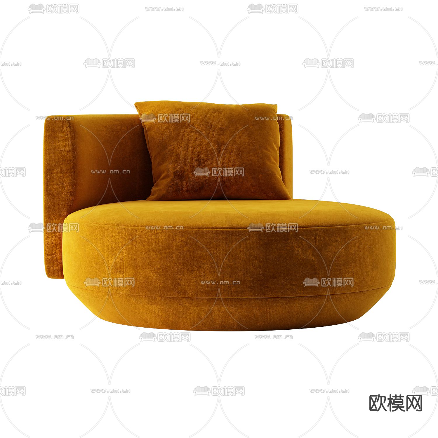 现代轻奢布艺懒人沙发免费3d模型下载