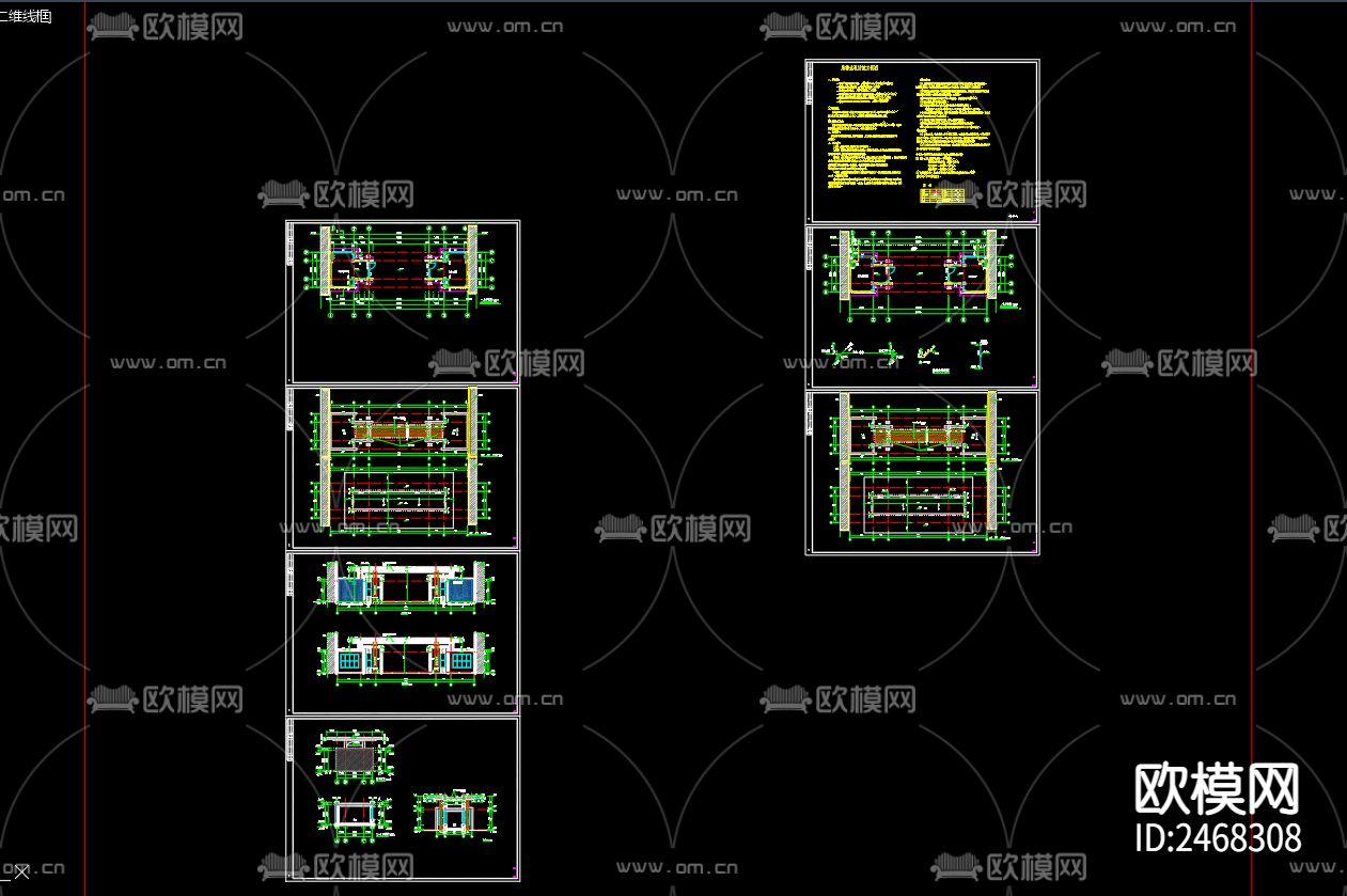 观景府南大门给排水CAD施工图下载（渲染图1）