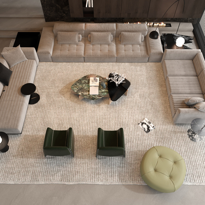  米洛提Minotti 组合沙发su模型 