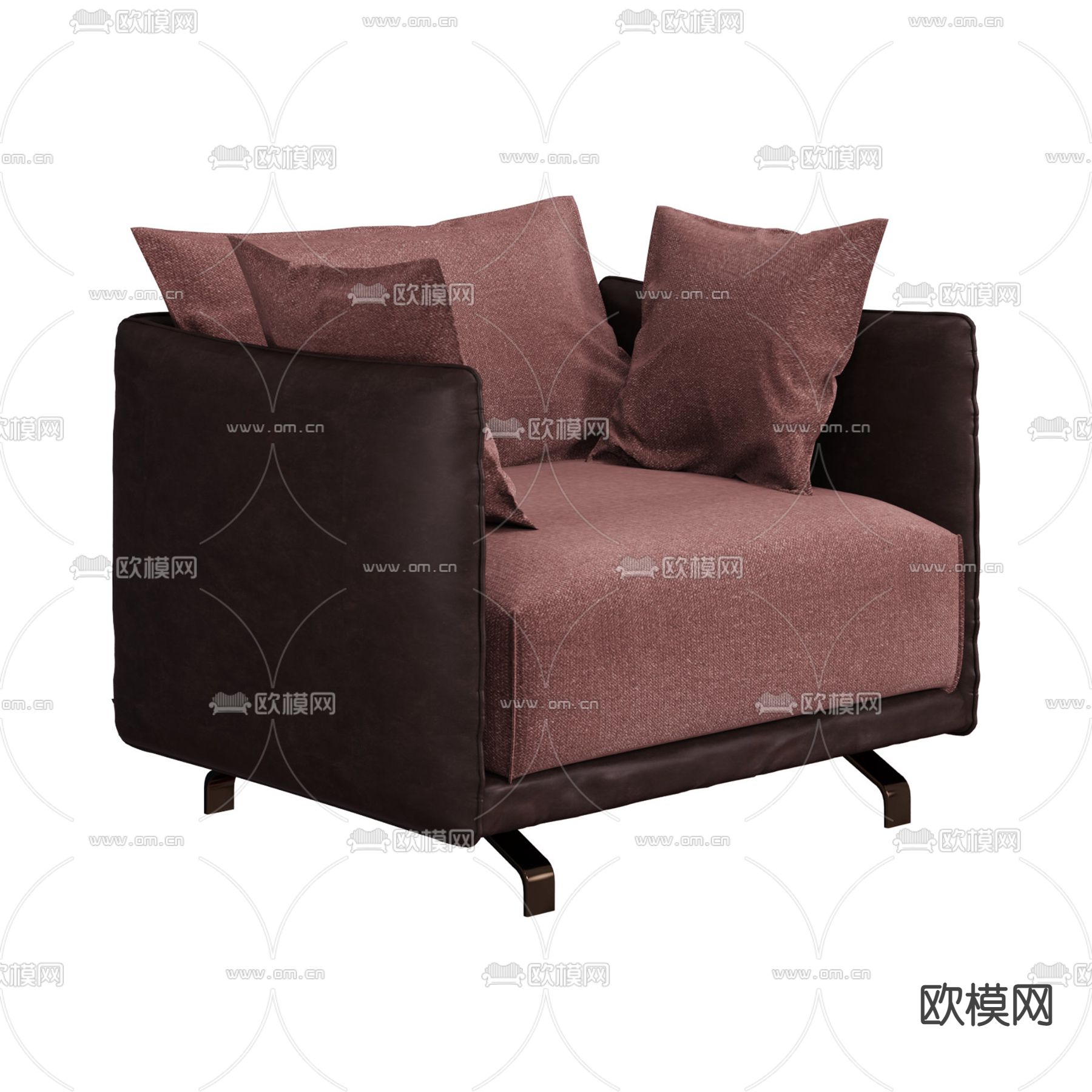 现代简约创意单人沙发免费3d模型下载_ID12295887_3dmax免费模型-欧模网