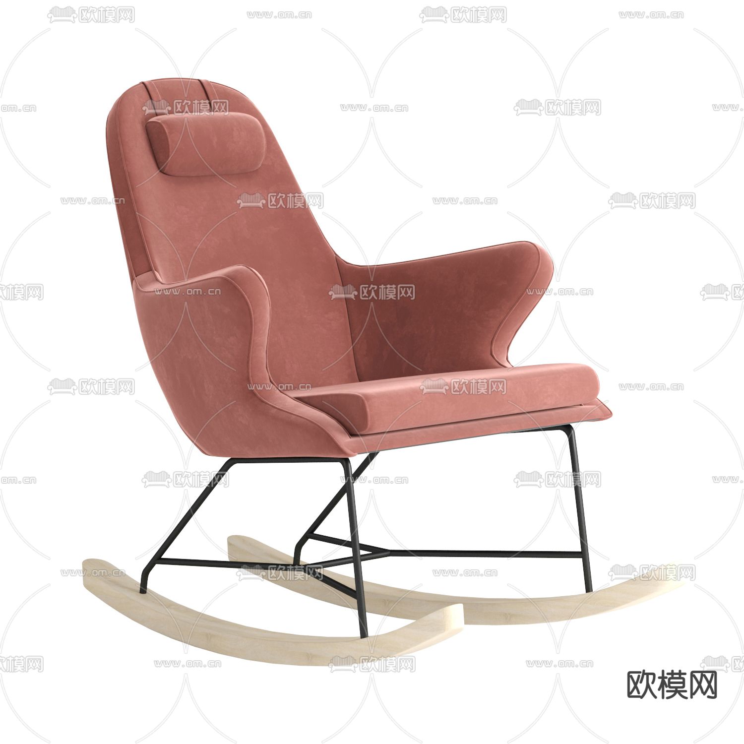北欧极简创意摇椅休闲椅免费3d模型下载_ID12295636_3dmax免费模型-欧模网