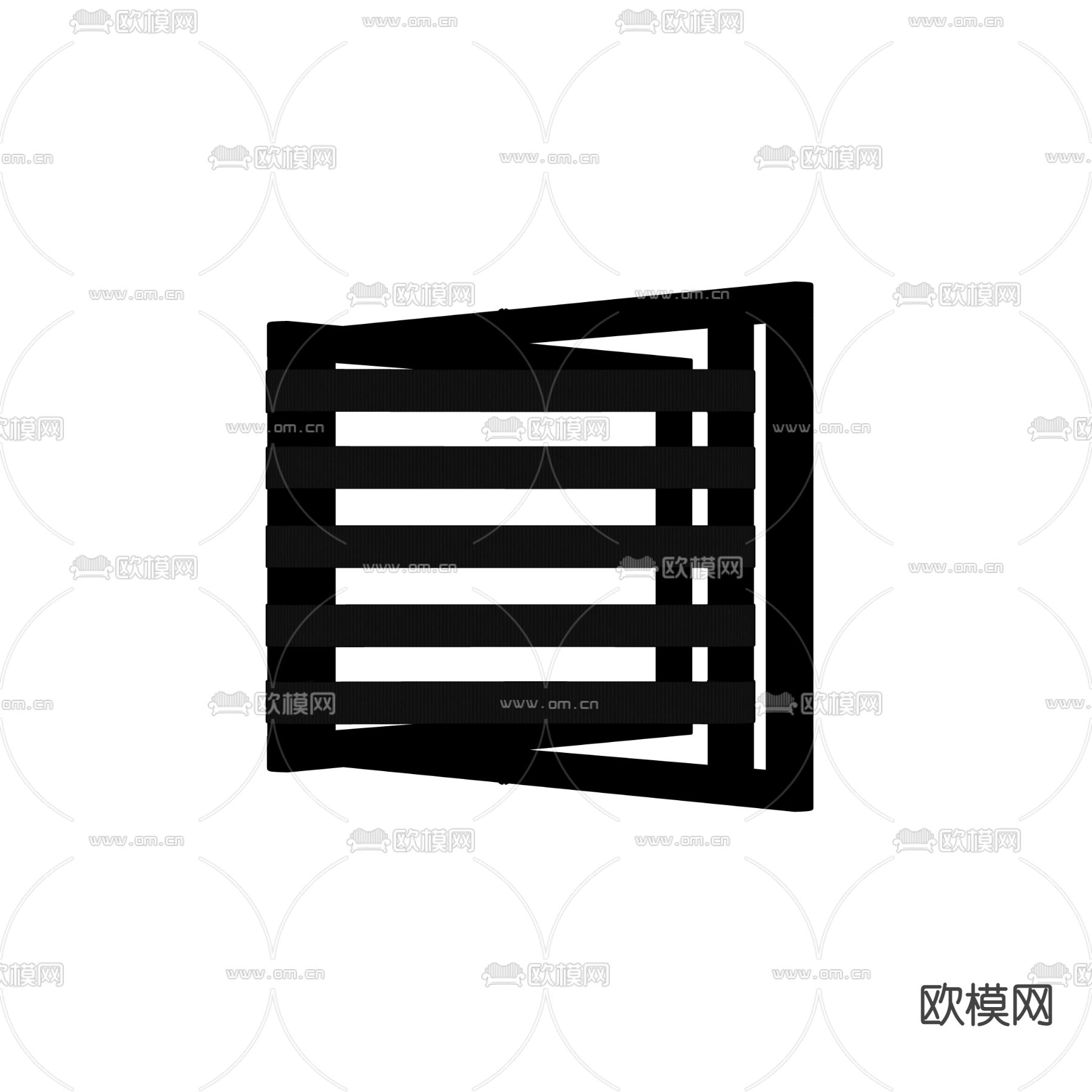 现代编织坐凳 凳子su模型