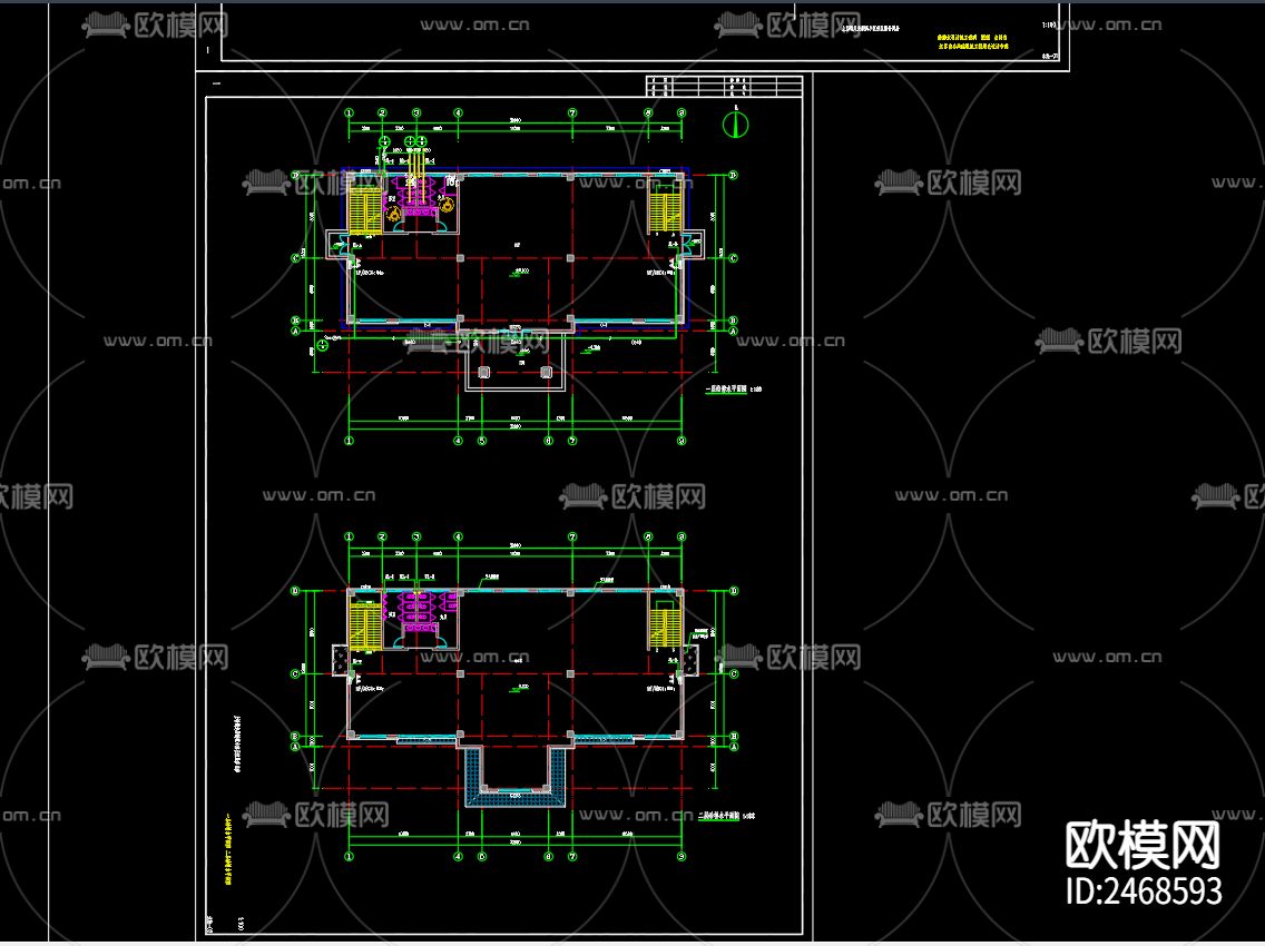 上塘镇龙井新苑小区社区服务给排水CAD施工图下载（渲染图3）