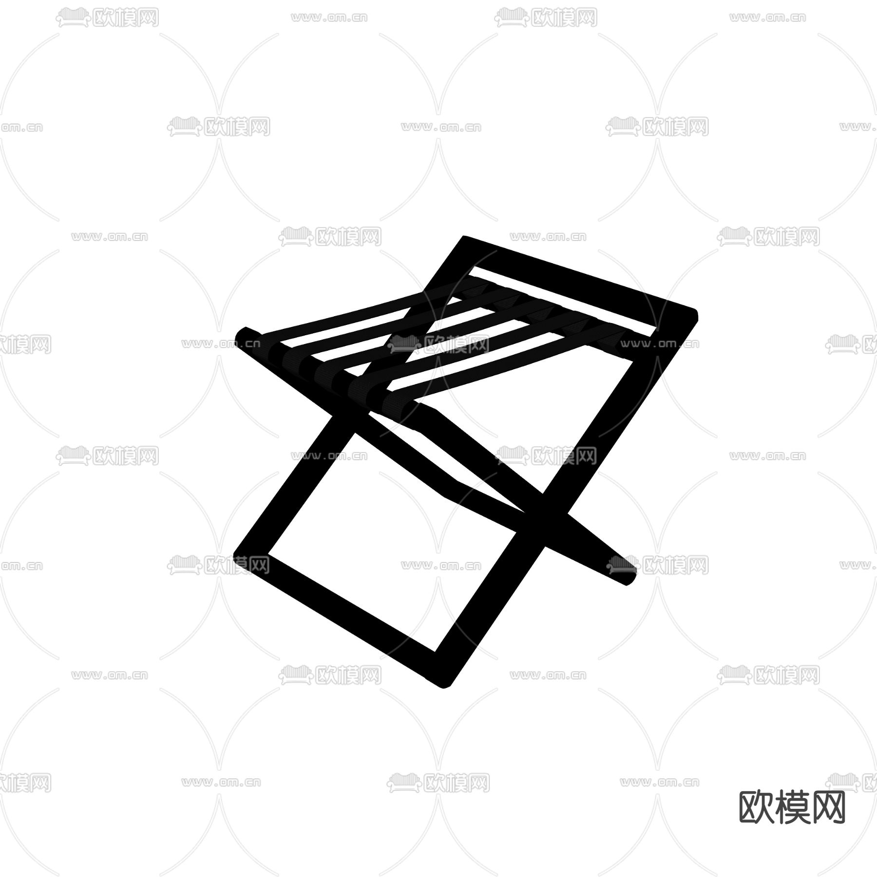 现代编织坐凳 凳子su模型