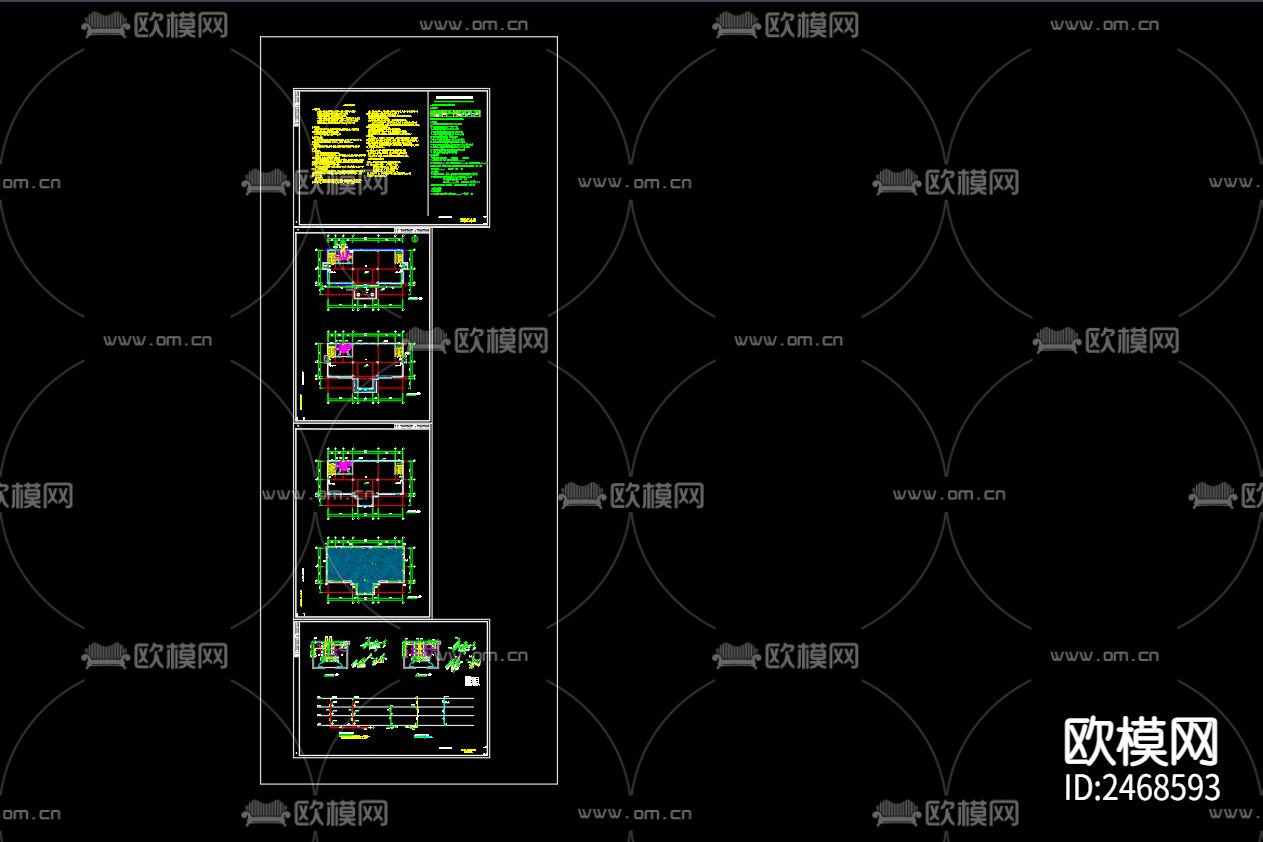 上塘镇龙井新苑小区社区服务给排水CAD施工图下载（渲染图1）
